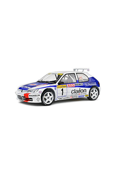 Solido PEUGEOT 306 MAXI #1 ALB F. DELECOUR/M. SAUVAGE RALLYE MONTE CARLO 1996 1:18