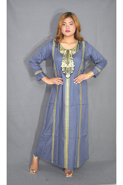 Zainah Women’s Jalabiya – Modest Long Dress with Embroidered Details | Perfect for Casual & Formal Wear