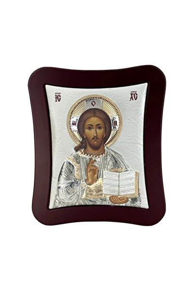 SLEVORI Icoană din argint cu Iisus Hristos 18,6 x 15,8 cm