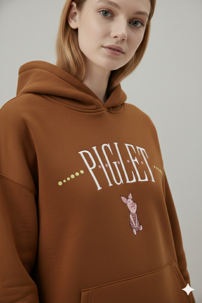 NİCE PIGLET Štampano 3 niti debljine P Pamučni džersej Ş Čupkani materijal O ...