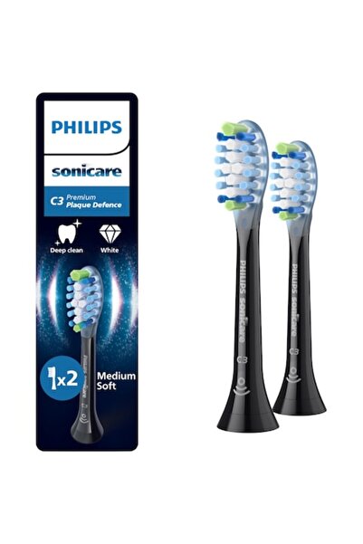 Philips Sonicare Plaque Defence, pack of 2 brush heads, Standard, click-on, BrushSync mode synchroni