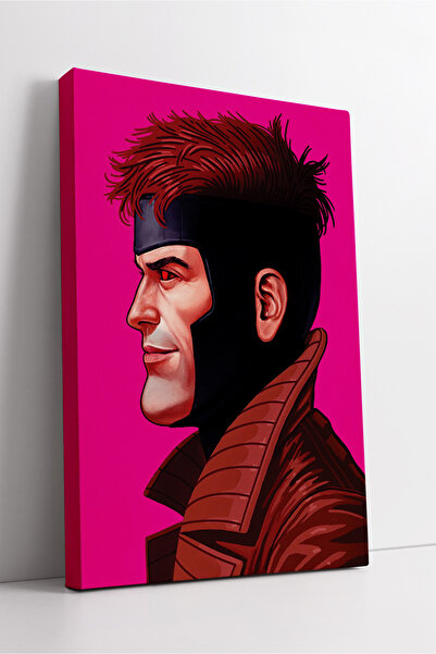 KOSS Dijital Fundal strălucitor cu desen de profil Gambit personaj Design pictură pe pânză în stil modern de benzi desenate