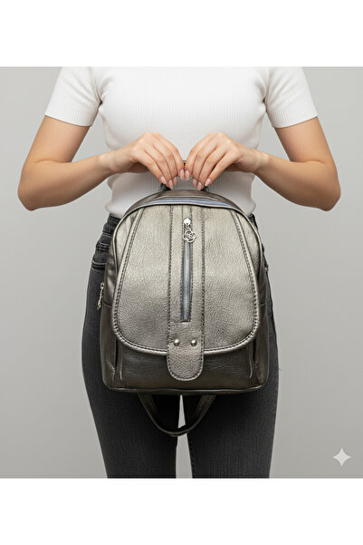 Kılinkır Soft Leather Very Convenient Multi-Compartment Backpack Suitable for Daily Use
