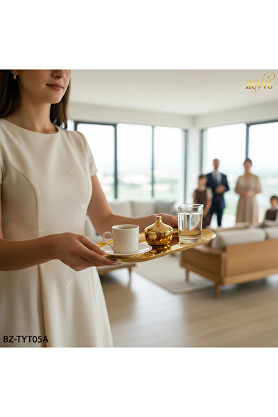 Hinora Oval Model Stainless Steel Tray Set of 6 23X10Cm