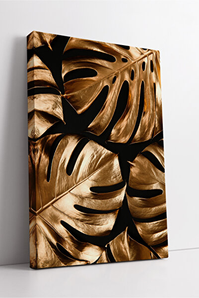 KOSS Dijital Modele de frunze de monstera aurii, artă modernă de lux, natură,...