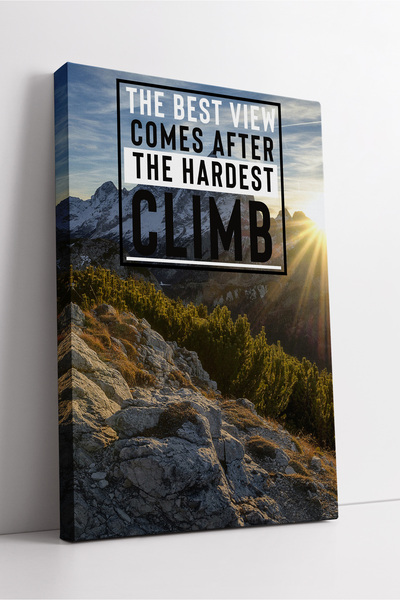 KOSS Dijital Decor de pânză motivațional cu tematică de urcare orală inspiraț...