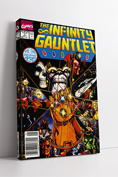 KOSS Dijital Infinity Gauntlet Marvel Comic Book Cover Design Pictură pe pânză tematică despre război cosmic epic