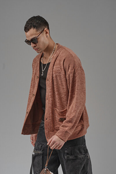 Butik Trend Biz Oversized Pattern Men's Cardigan