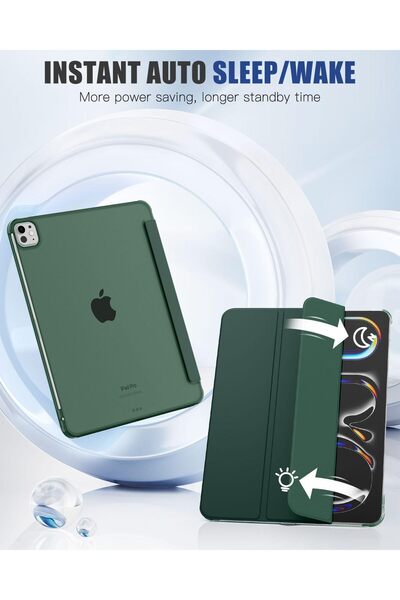 TEKNETSTORE Apple iPad Pro 11 M4 M5 2024 2025 11 Inch Tablet Compatible Flip Smart Stand Smart Case Smart Cover