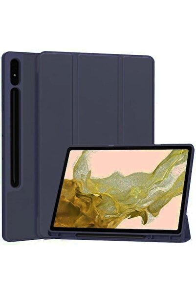 Techsuit High-Protection Case for Samsung Galaxy Tab S7 Plus/S8 Plus, Tuds Colors Flex Trifold, TPU, Dark Blu