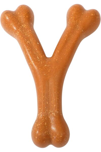 FUNFY Dog Chewing Y-Shape Bone Toy - Durable Flavored Nylon Chew Toy for Aggr...
