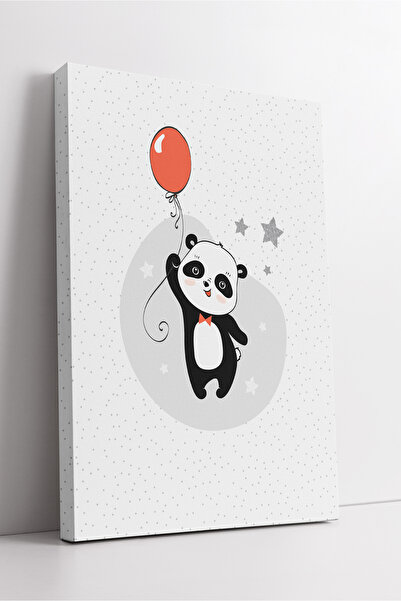 KOSS Dijital Panda drăguță cu baloane, pictură pe pânză pentru camera copiilo...
