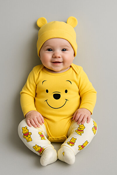 bebekyol Bear Winnie Printed Baby Set