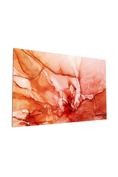 PozaTablou Artă pe pânză: Compoziție fluidă în nuanțe de roșu (70x50 cm)