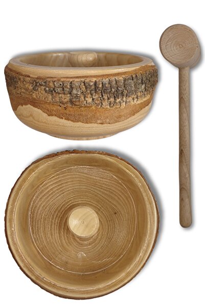 WoodBay Natural Handcrafted Wooden Walnut Nutcracker with Hammer for Cracking Shelled Nuts Large Size 18-19 cm