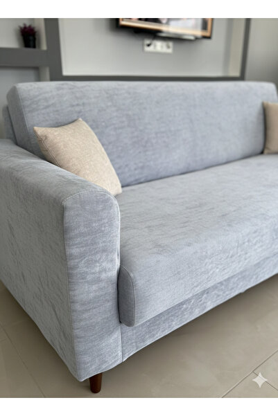 OSIO Velvet 3 3 1 1 Sofa Cover Set, Stretchable Soft Fabric with Elastic