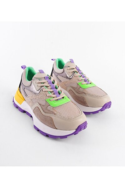 AKSESUARIM Women's Orthopedic Lace-Up Casual Sports Shoes