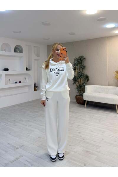 İrka Moda Nakış Detaylı Modal Kumaş İkili Takım