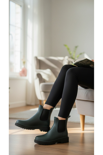 Hızlı Al Easy to Wear Elastic Boots.Stylish Rain Boots Suitable for Daily Use