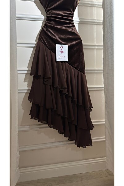 Onila brown midi dress