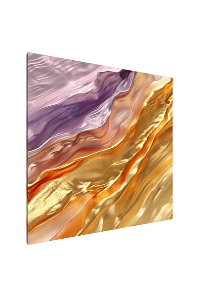PozaTablou Pictură pe pânză: Valuri aurii de seninătate 80x80 cm