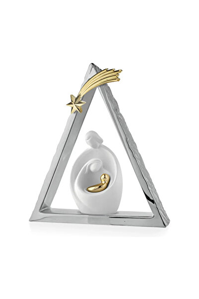Moda Argenti Triangular Nativity Decoration Gold 20.5 x h23.5 cm