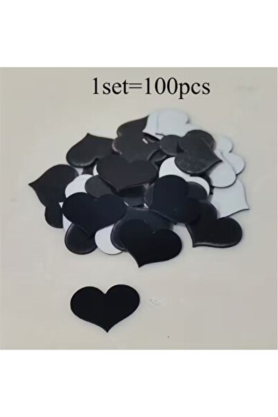 zafrakreklam Dekor Süs Kalp 100x Adet Pleksi Dekoratif 2,5cm Pleksi Kendiden ...