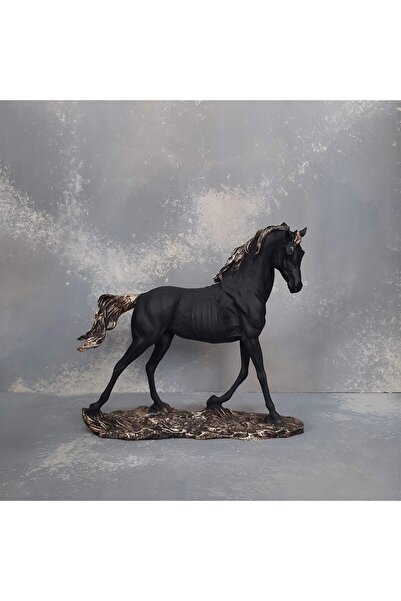 DECO DEKORATIF Horse decoration Deco H24 cm black-gold