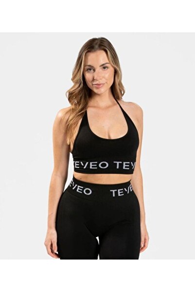 TEVEO خياطة مخفية طقم بخصر عالٍ يبرز انحناءات الجسم قطعة/ طقم بخصر عالٍ وياقة هالتر