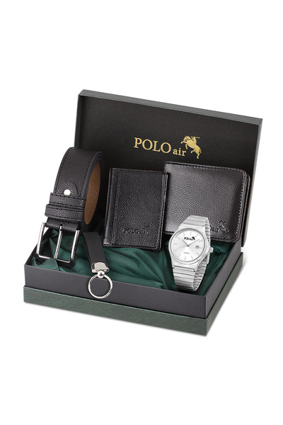 Polo Air Erkek Kol Saati Cüzdan Kemer Kartlık Anahtarlık Hediyelik Kutusunda ...