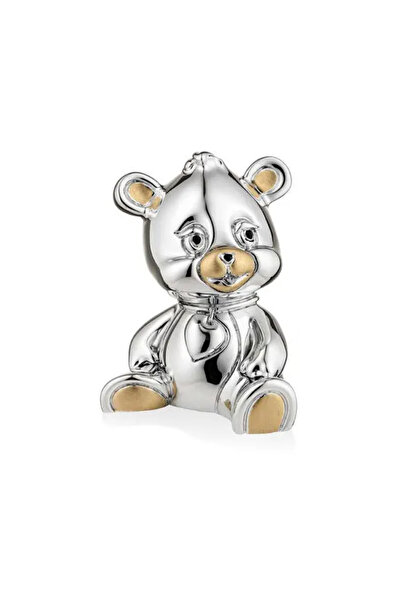 Moda Argenti Decorative 10x12.5 Orso Piggy Bank Gold