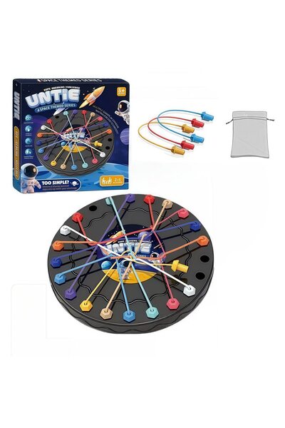 OEM Interactive Rope Challenge Game for Children, Untangle the Ropes, Space Theme, 3+