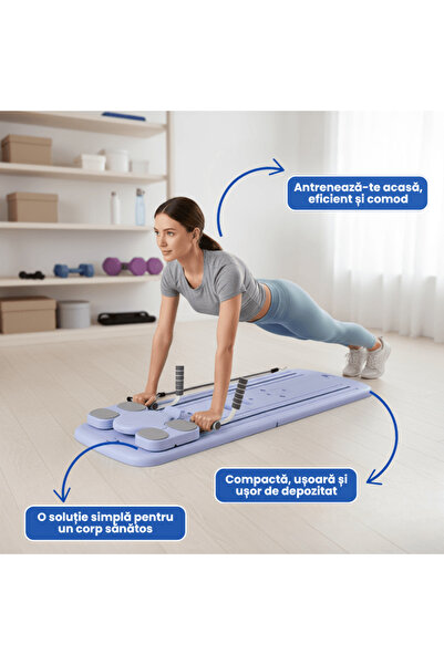 OferteTop Pilates Board With 20 Exercises For Fast Toning And Fat Burning