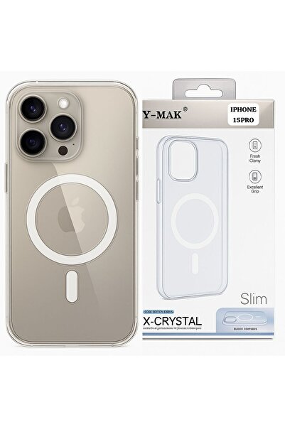 Ymak iPhone 15 Pro Hard Slim MagSafe Case – Clear