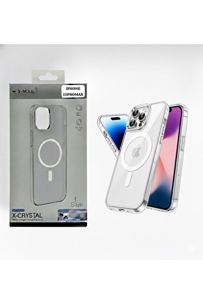 Ymak iPhone 15 Pro Max Hard Slim MagSafe Case – Clear