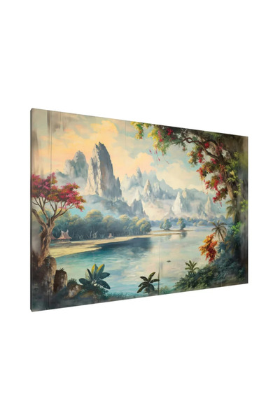 PozaTablou Tablou pe pânză: Șoapte ale vârfurilor liniștite 70x50 cm