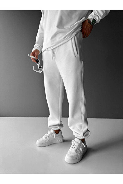 KHAYN بنطلون رياضي رجالي فضفاض بقصة واسعة من الأسفل مصنوع من المطاط K1044BE