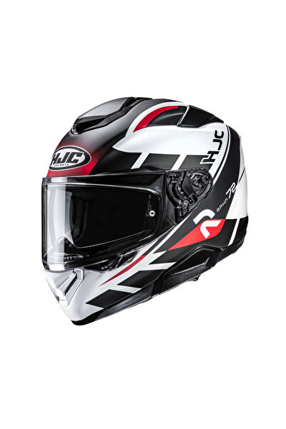HJC RPHA72 Value MC1SF Kapalı Motosiklet Kaskı Siyah Beyaz Kırmızı