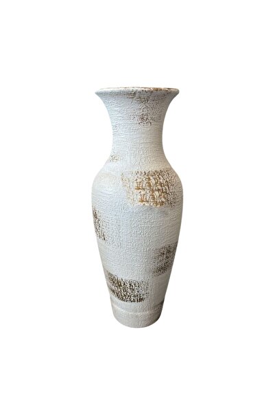 Global-Store Global Store Roxana ceramic vase white-gold