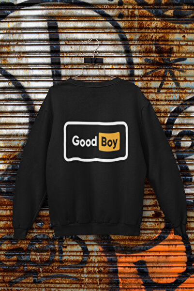 MG سويت شيرت GOOD BOY مطبوع من القطن بأكمام طويلة وثلاثة خيوط SHA مبطن بالصوف...