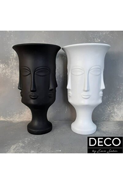 DECO DEKORATIF Decorațiune Deco Față Umană H35 cm Alb