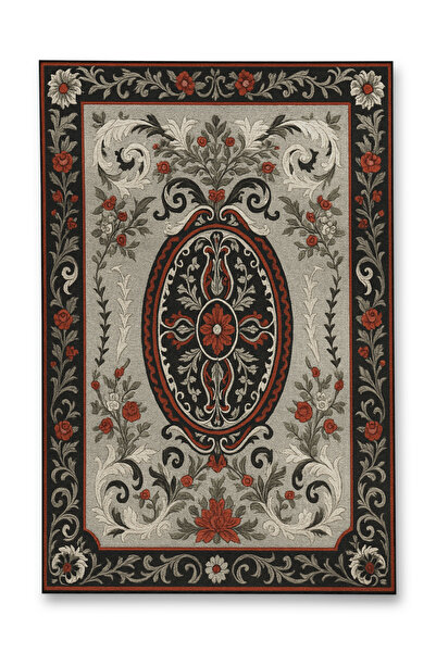 Rugs Modern Halı MOSSO Γκρι Θεματικό Μοντέρνο Διακοσμητικό Χαλί με Παραδοσιακ...