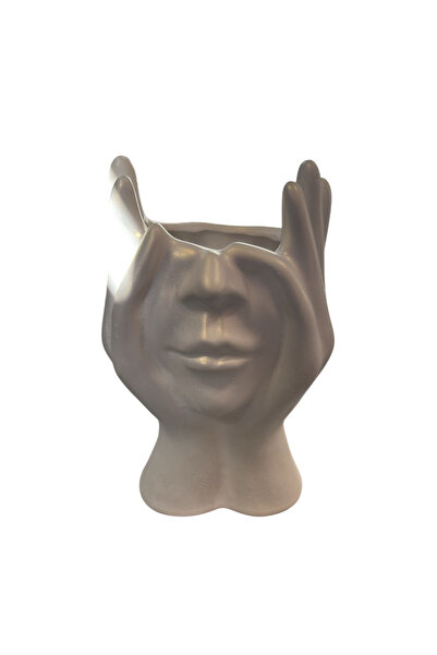 Global-Store Hand-shaped Plant Pot Holder Statue - Global Store Glossy White