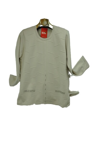 elma abone New Season Cold Yarn Stone Tricot Sweater