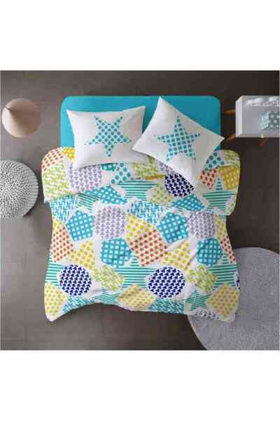 Dormisete DHome Renforce Playground bedding set — 220x230 sheet, 180x210 duvet cover, 2×50x70 pillowcases (