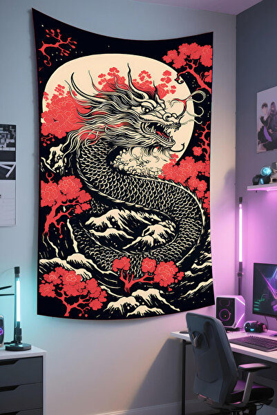 RUGRUMBA Tapiserie de perete Anime cu imprimeu – Tematică anime și jocuri, țesătură de calitate, tapiserie de perete