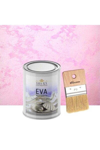 YaYa Color Set Vopsea Decorativa de Lux, Eva Madreperla, Roz Aprins, 0.5 Litr...