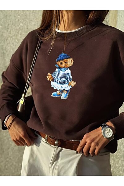 Jose Clothing Φούτερ Bear με τύπωμα Three Thread Ş επένδυση fleece
