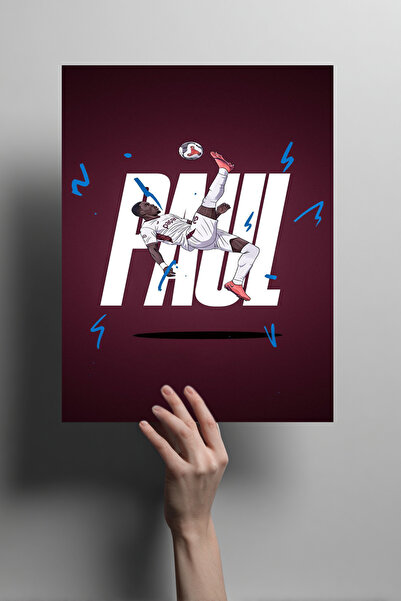 Genel Markalar Paul Onuachu Metal Poster – Bordo Mavi Dekoratif Duvar Tablosu