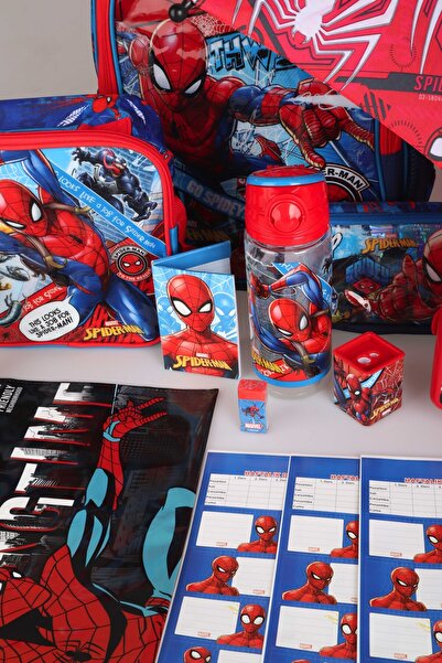 SPIDERMAN New Season Licensed Umbrella with Case with Dekomus, School, Lunch Box and Pen Bag, Water Bottle,